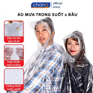 Áo Mưa Trong Suốt 2 Đầu, Áo Mưa Vi Sinh Trong Cho 2 Người Loại Dày Dặn