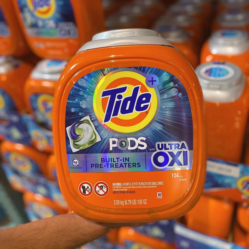 Viên Giặt Tide Pods Ultra Oxi 104 Viên - Hàng Mỹ
