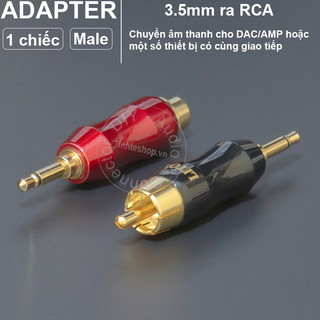 Jack 3.5 mono sang av chuyển âm thanh cho dac amp fiio chord mojo.v.v. - diy male 3.5mm ts to rca audio converter