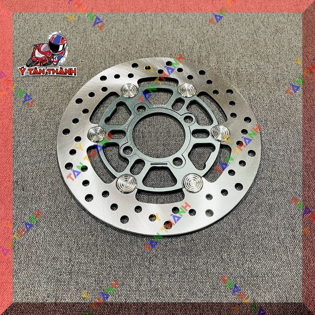 Đĩa thắng AT long đền inox 220mm MS03