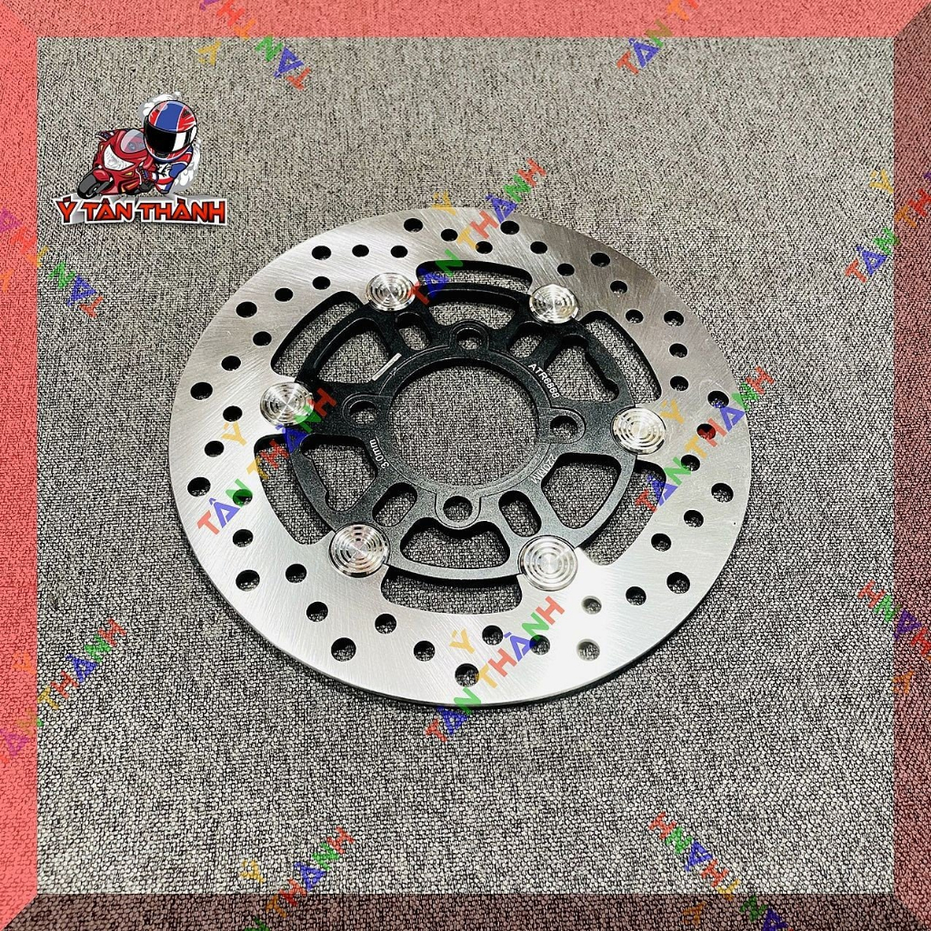 Đĩa thắng AT long đền inox 220mm MS03