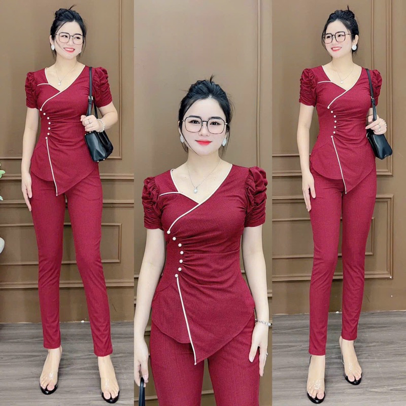 SÉT BỘ THUN XỐP QUẦN ÔM CÓ TÚI _MẪU HOT CỦA NĂM _ĐỒ BỘ NỮ MẶC ĐI CHƠI Ở NHÀ SANG CHẢNH _SEN BOUTIQUE