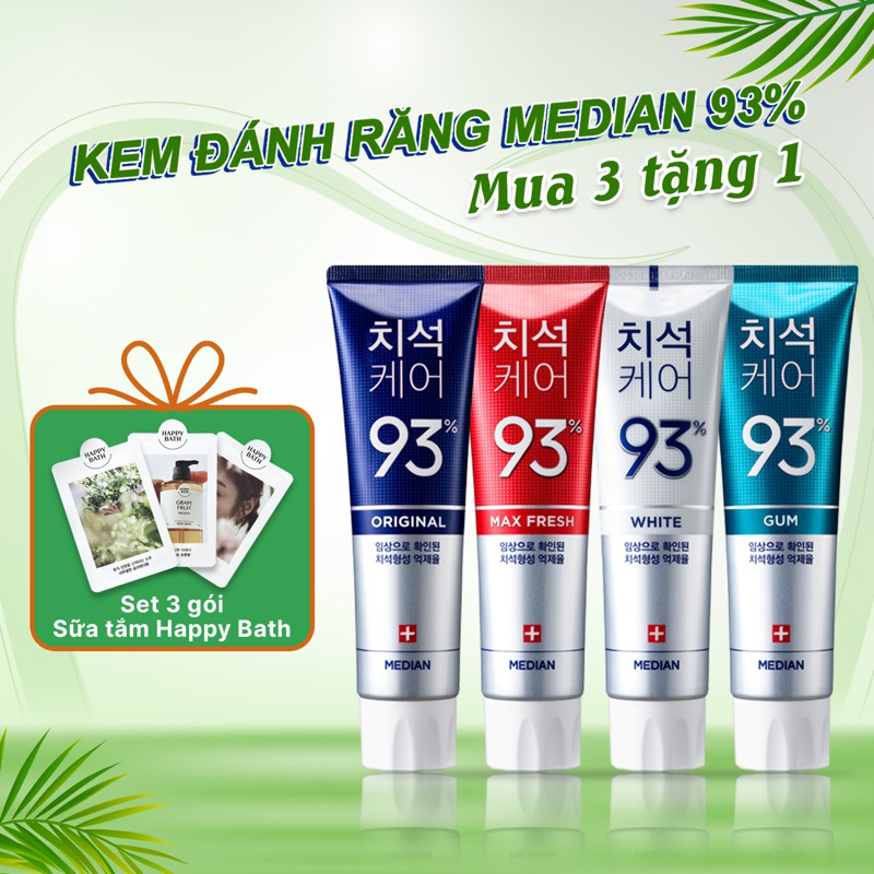 KEM ĐÁNH RĂNG MEDIAN 93% HÀN QUỐC 120g