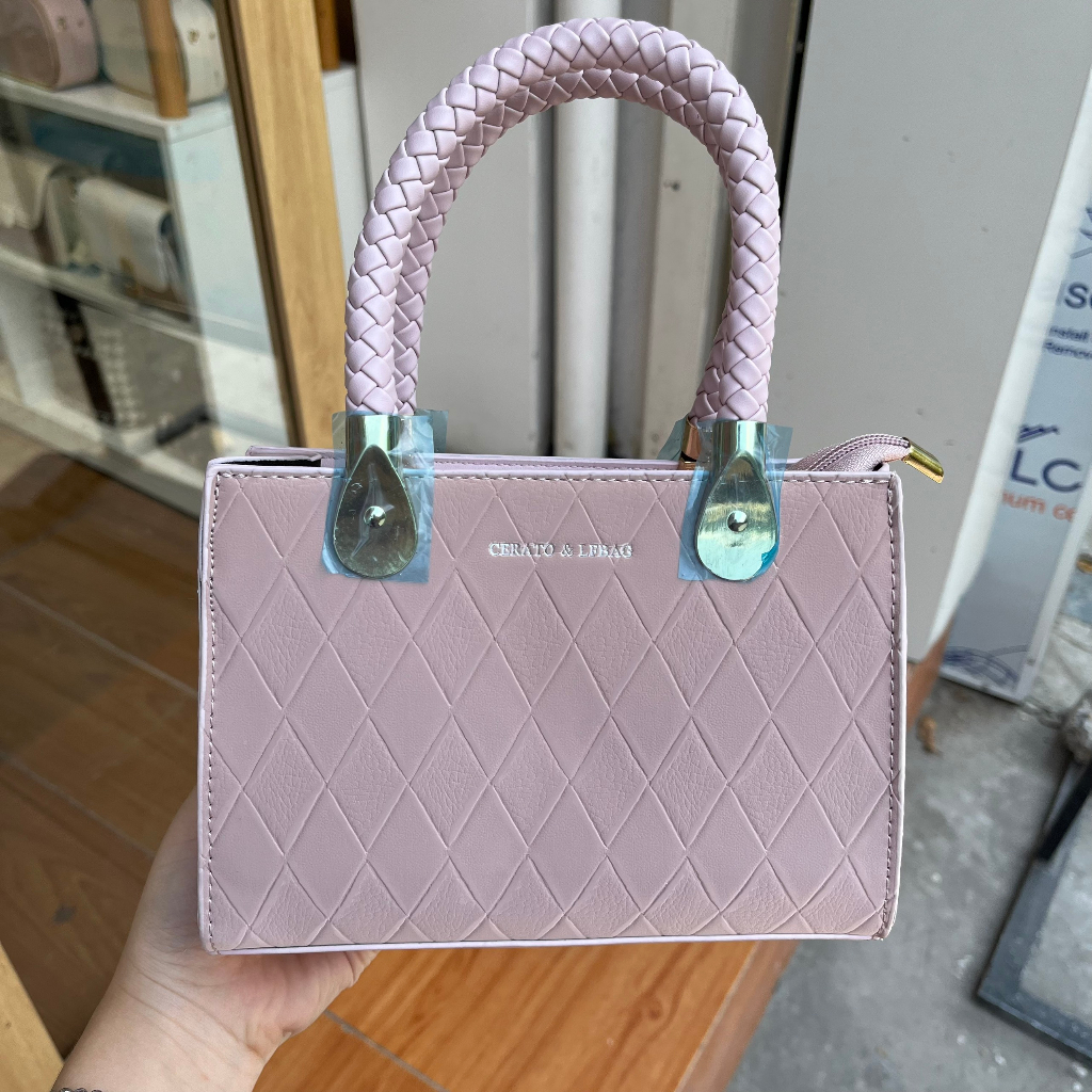 Túi đeo chéo quai đan vân thoi - Hàng loại 1 - DC754 20x14x11 cm