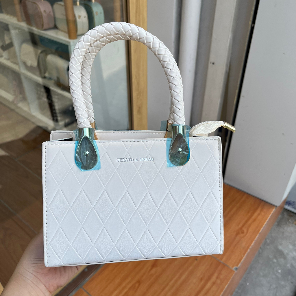 Túi đeo chéo quai đan vân thoi - Hàng loại 1 - DC754 20x14x11 cm