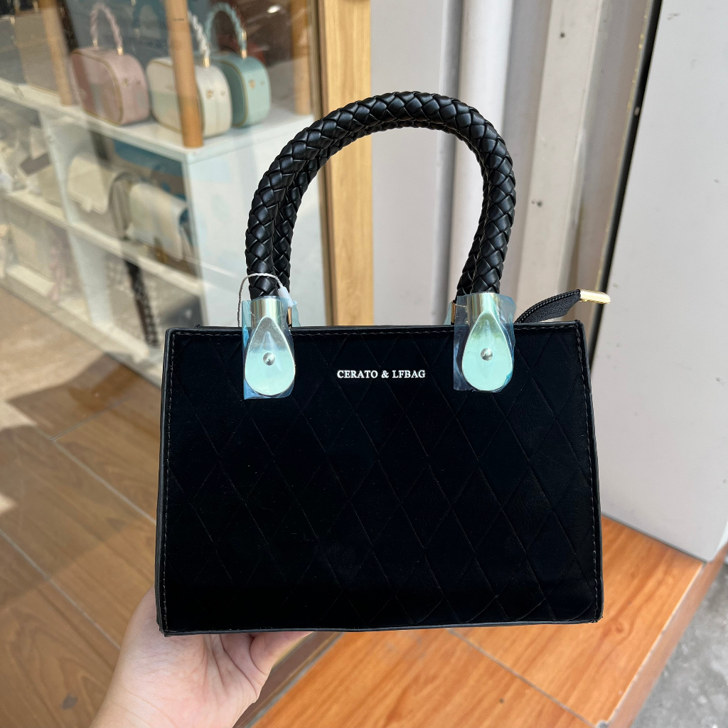 Túi đeo chéo quai đan vân thoi - Hàng loại 1 - DC754 20x14x11 cm