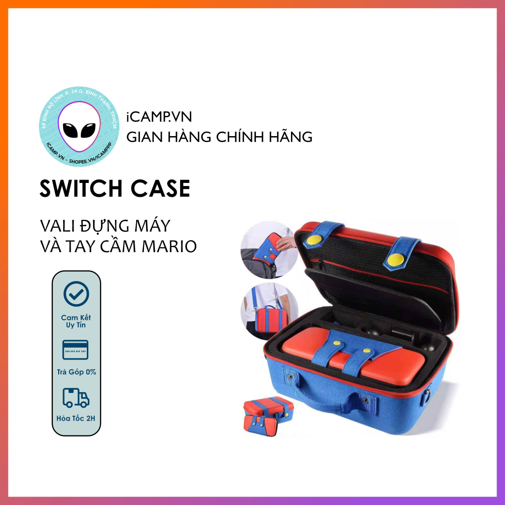 Vali Chống Sốc Cho Máy Nintendo Switch OLED Mario Case