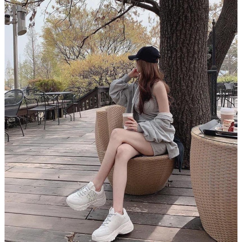 Giày Chunky NY trắng MLB