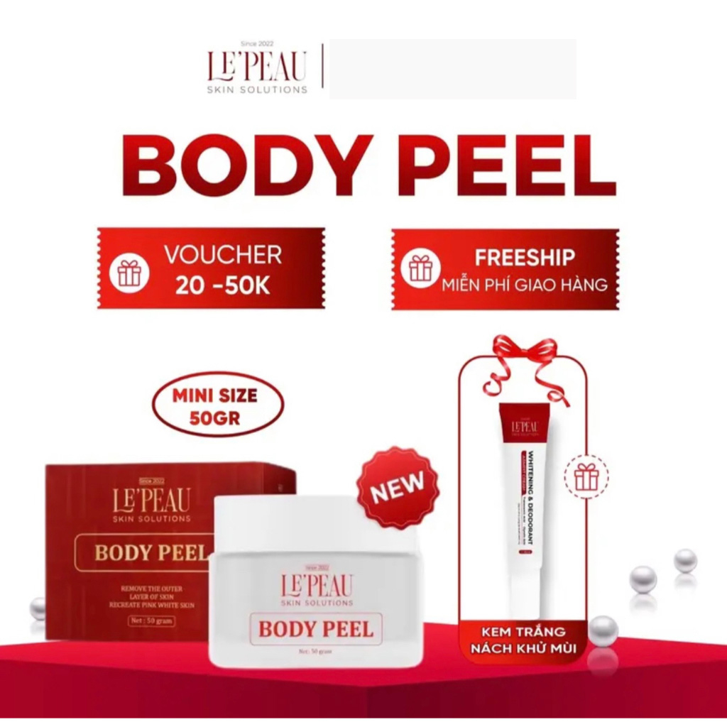 Peel Nách Retinol  LE'PEAU, Peel Body, Trắng Da Mờ Thâm - Ship Hỏa Tốc
