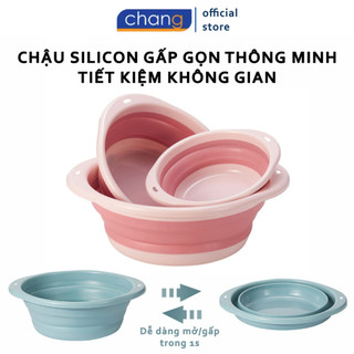 Chậu Gấp Gọn, Thau Xếp Gọn Silicon Thiết Kế Thông Minh Tiện Lợi, Đa Năng, Tiết Kiệm Không Gian Màu Ngẫu Nhiên