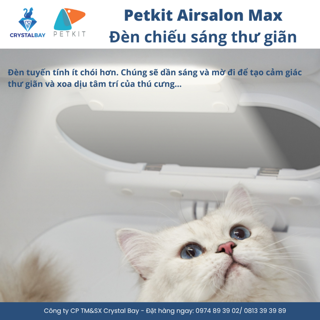 Lồng Sấy Thông Minh Tự Động Cho Chó Mèo Thú Cưng PETKIT AIRSALON MAX - Max Clean