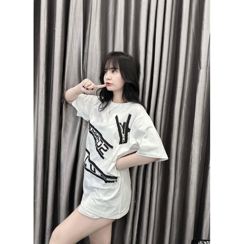 Áo Phông Nam Nữ In Chữ Dsq2 Icon Lá Phong Thêu Khoá Zip Mở Chéo . ÁO Thun Cộc Tay Siêu Cấp Cho Các Boy Phố Đi Cháy phố