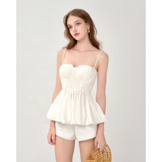  Áo xếp ly và quần shorts đi biển dạo phố - Lillie top and shorts - RED BEAN 