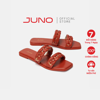Dép Bệt Nữ 1cm Thời Trang JUNO Đan Khoen Trang Trí SD01111