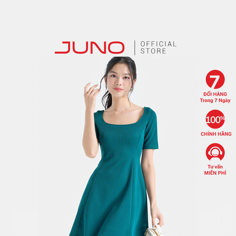 Đầm Ngắn Nữ Thời Trang JUNO Thun Mini Tay Lở Dáng Xoè JNDNG015