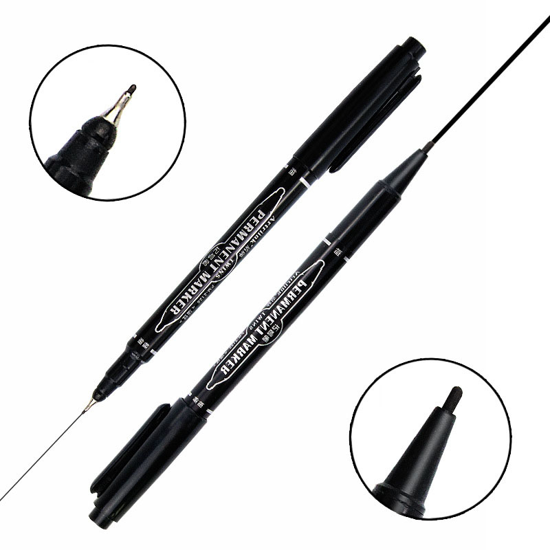 Bộ 12 Bút Lông Dầu 2 Đầu Không Xóa Được Viết Trên Nhiều Chất Liệu, Ký Tên, Đánh Dấu QueenLee Store