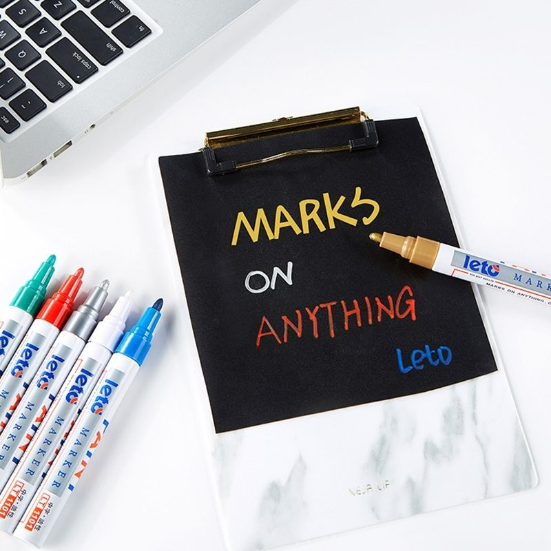 Bộ 12 Bút Sơn Leto Paint Nét 2mm Sơn Trên Nhiều Bề Mặt Bền Màu Khô Nhanh Queenlee Store