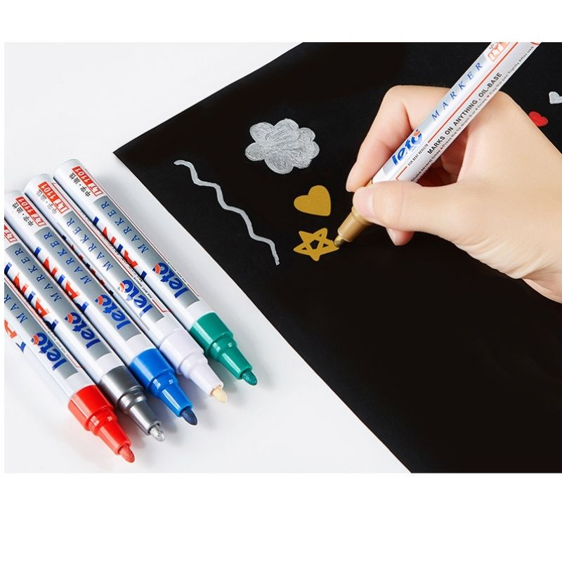 Bộ 12 Bút Sơn Leto Paint Nét 2mm Sơn Trên Nhiều Bề Mặt Bền Màu Khô Nhanh Queenlee Store