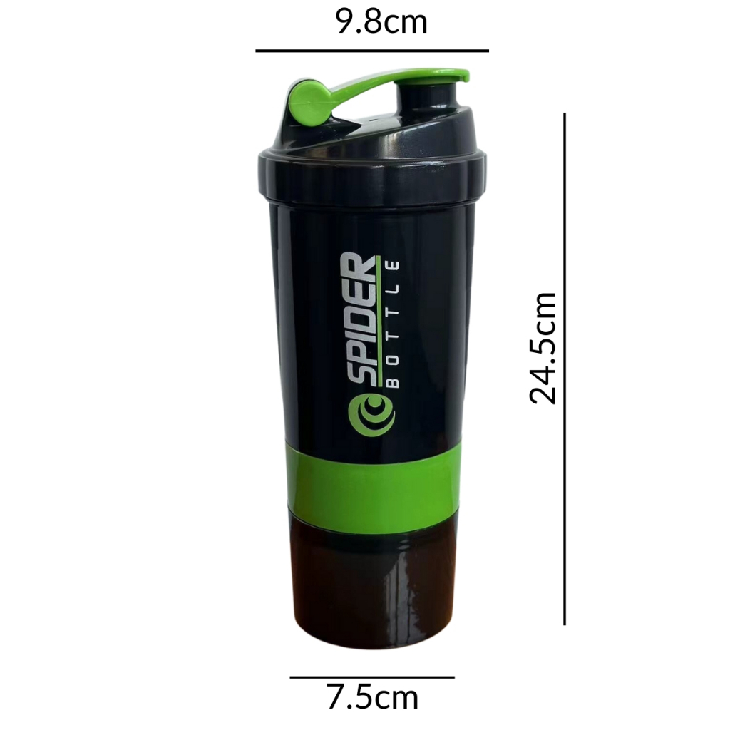 Bình Nước Thể Thao Tập Gym DUONG SPORT Có Con Lắc Lò Xo Tiện Lợi 3 Ngăn 500ml