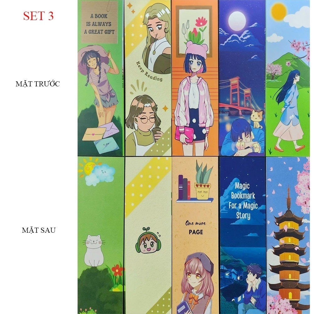 SET 5 Bookmark Đánh Dấu Trang - BetaBooks ( tùy chọn )