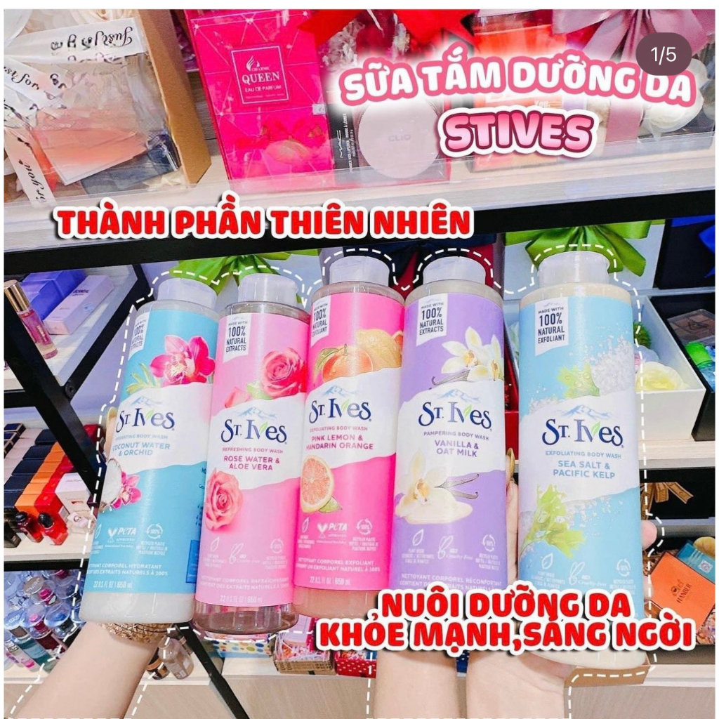 Sữa Tắm St.Ives Tẩy Tế Bào Chết Dịu Nhẹ Dưỡng Da - St. Ives Soothing Body Wash 650ml