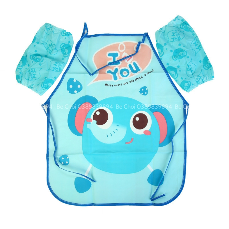 Tạp dề chống thấm cho bé, dùng cho bé khi vẽ, chơi các hoạt động thoải mái