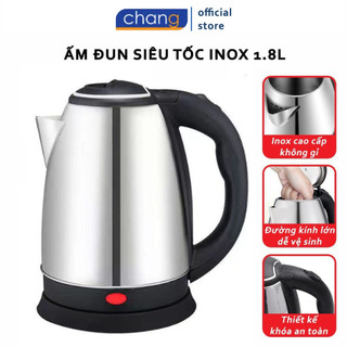 Ấm Đun Nước Siêu Tốc Inox 1,8l Sôi Nhanh, An Toàn, Tiện Lợi