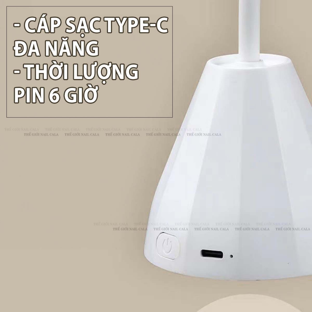 Đèn led kim cương tích điện - Đèn hơ cảm ứng -Đèn hơ mini có đế đứng- đèn búp kim cương mini