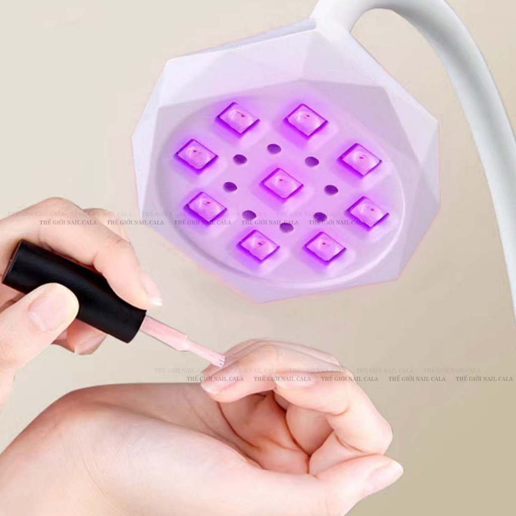 Đèn led kim cương tích điện - Đèn hơ cảm ứng -Đèn hơ mini có đế đứng- đèn búp kim cương mini