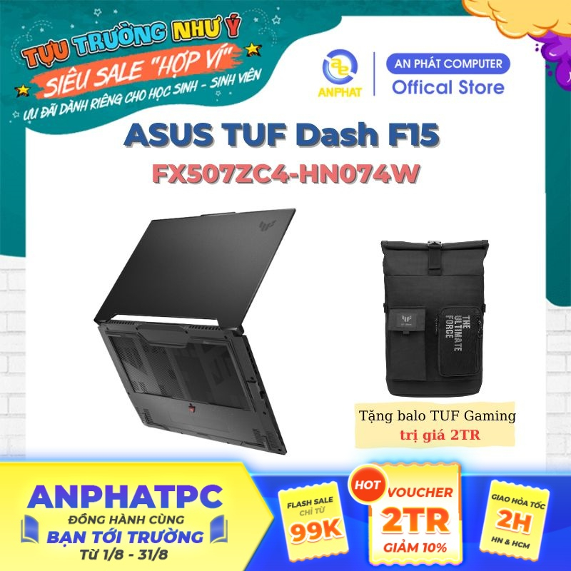 Laptop Asus TUF Dash F15 FX507ZC4-HN074W (Core™ i5-12500H & RTX 3050 4GB) | BigBuy360 - bigbuy360.vn