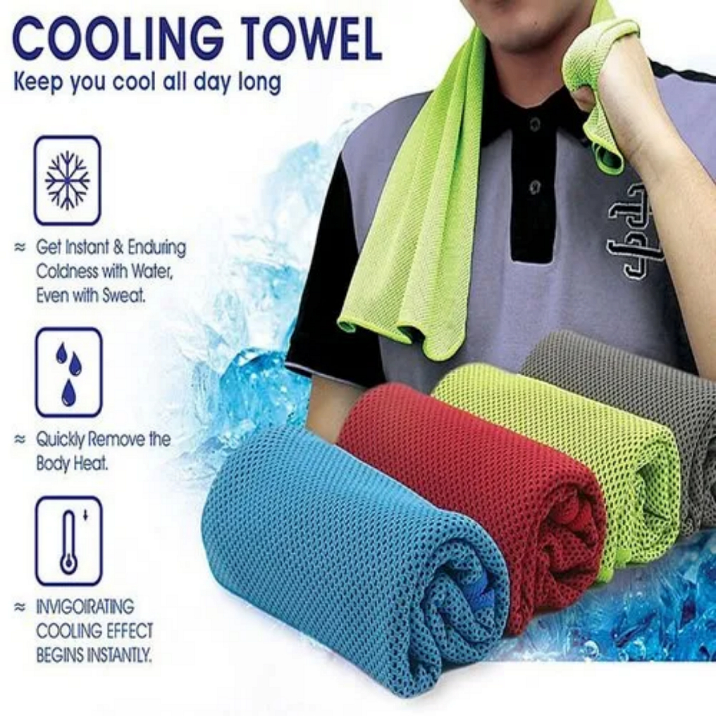 Khăn Lạnh Siêu Mát Cool Towel Thể Thao Yoga Siêu Thấm Nước Sportme 30x80cm