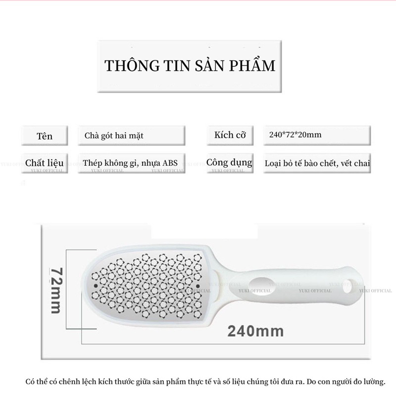 Chà gót đa năng 2 trong 1 - cây chà gót chân inox - cây chà gót  - cây chà gót chân chuyên dụng