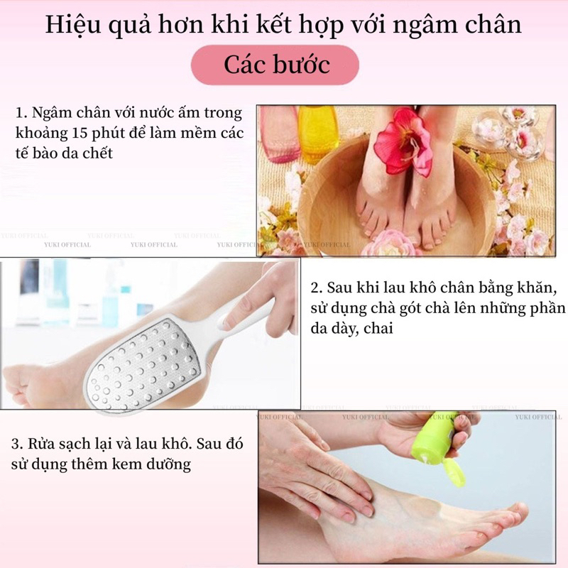 Chà gót đa năng 2 trong 1 - cây chà gót chân inox - cây chà gót  - cây chà gót chân chuyên dụng