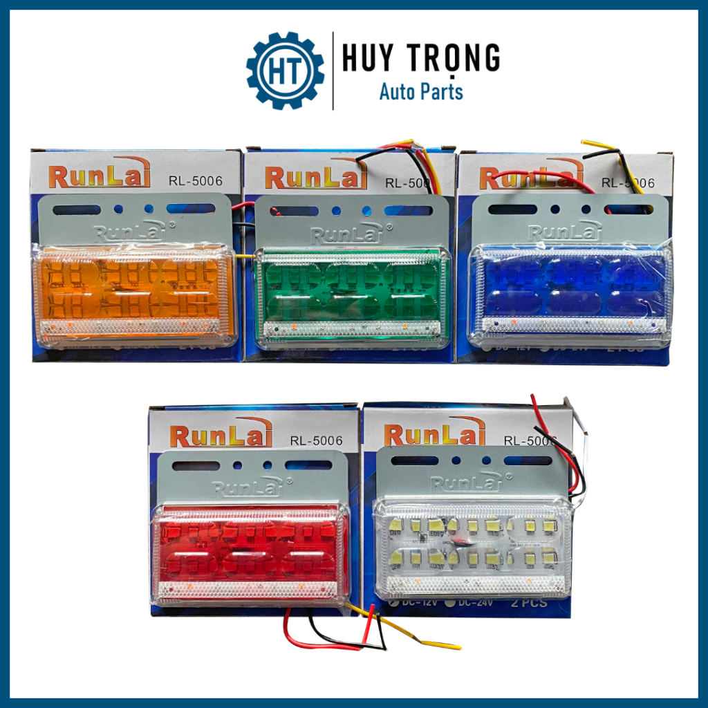 Đèn sườn đèn hông LED Runlai 5006 xe tải, xi nhan, soi lốp 5 màu
