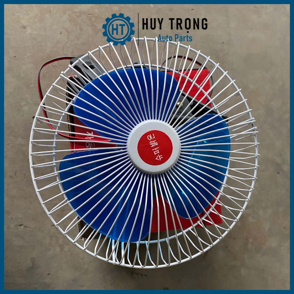 Quạt kẹp trên ô tô xe tải 12v 24v 8 inch 20cm