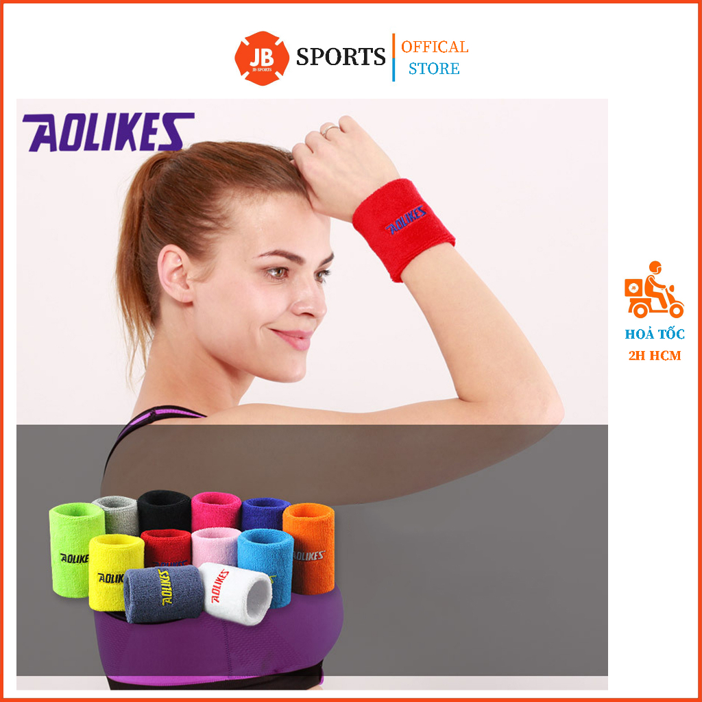 Băng Mồ Hôi Tay Aolikes (1 Cái), Băng Cổ Tay Aolikes, Bảo Vệ Cổ Tay Chơi Thể Thao, Tập Gym, Tennis, 