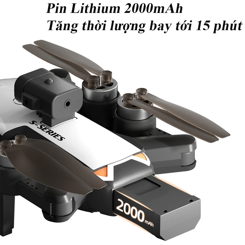 Flycam chính hãng giá rẻ, Flycam mini done s2s camera kép 4K ,cảm biến chống va chạm, động cơ không chổi than