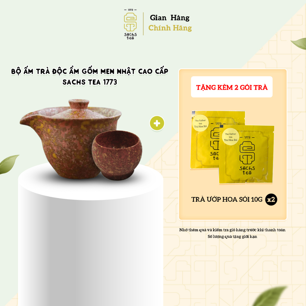 Bộ ấm trà độc ẩm gốm men nhật cao cấp SACHS TEA 1773