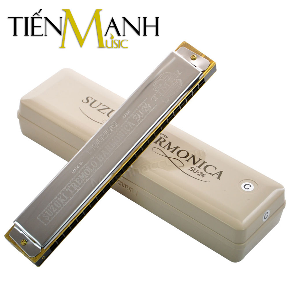 [Chính Hãng] Kèn Harmonica Suzuki 24 Lỗ Tremolo 2Timer SU-24 Khẩu Cầm 2 Timer SU24 Key C