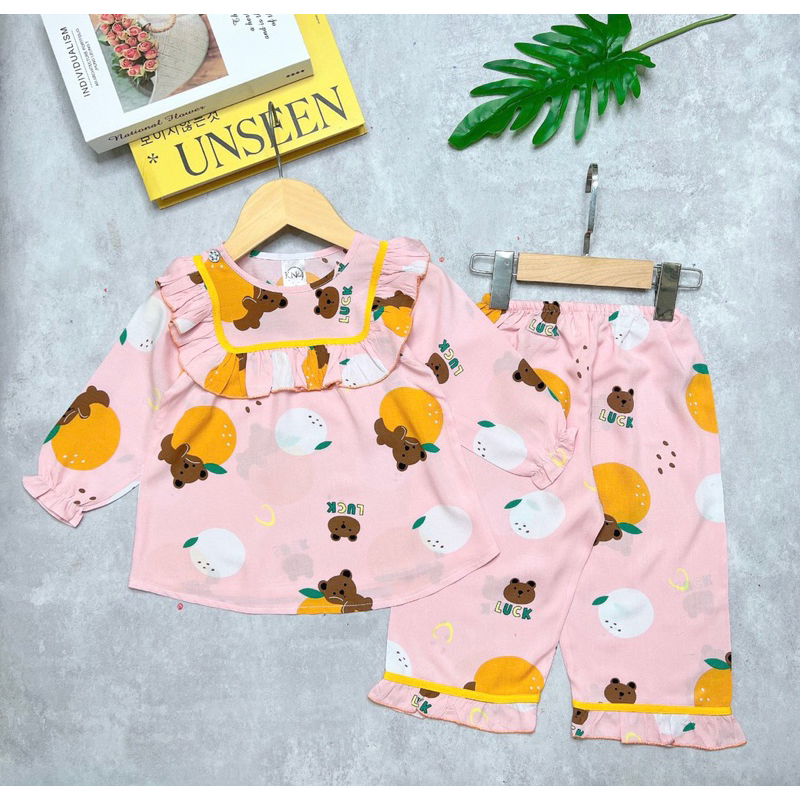 BỘ TOLE LANH BÉ GÁI TAY DÀI QUẦN DÀI SIÊU XINH