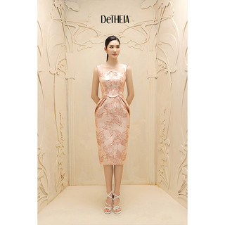 Đầm dạ hội Antoinette chất liệu gấm cao cấp mặc đi sự kiện váy dạ hội tiểu thư yêu kiều thương hiệu DeTHEIA