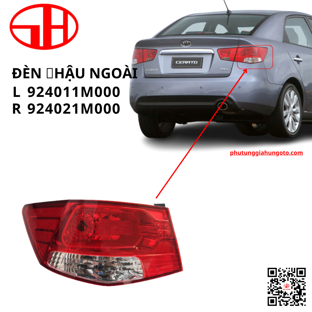 Đèn hậu mảng ngoài cho xe ô tô CERATO đời 2009-2013 FORTE chất lượng tốt