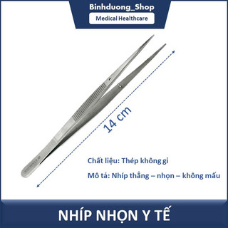 Nhíp y tế thẳng nhọn không mấu thép không gỉ sản xuất tại pakistan