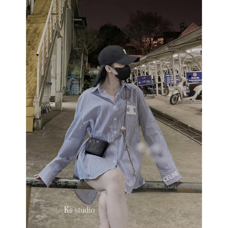 Áo sơ mi X chữ CEL in tay TTA865