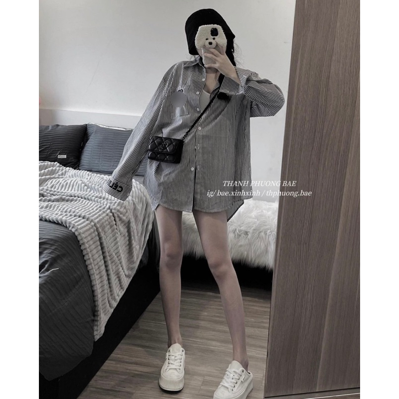 Áo sơ mi X chữ CEL in tay TTA865