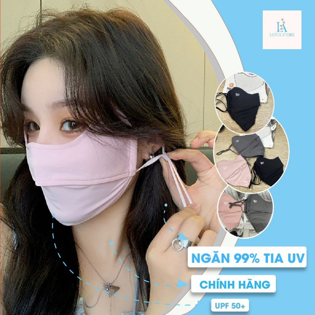 Khẩu Trang Chống Tia UV, Chống Nắng ENAIDE UPF 50+ Hàng Chính Hãng Tặng thẻ test tia UV