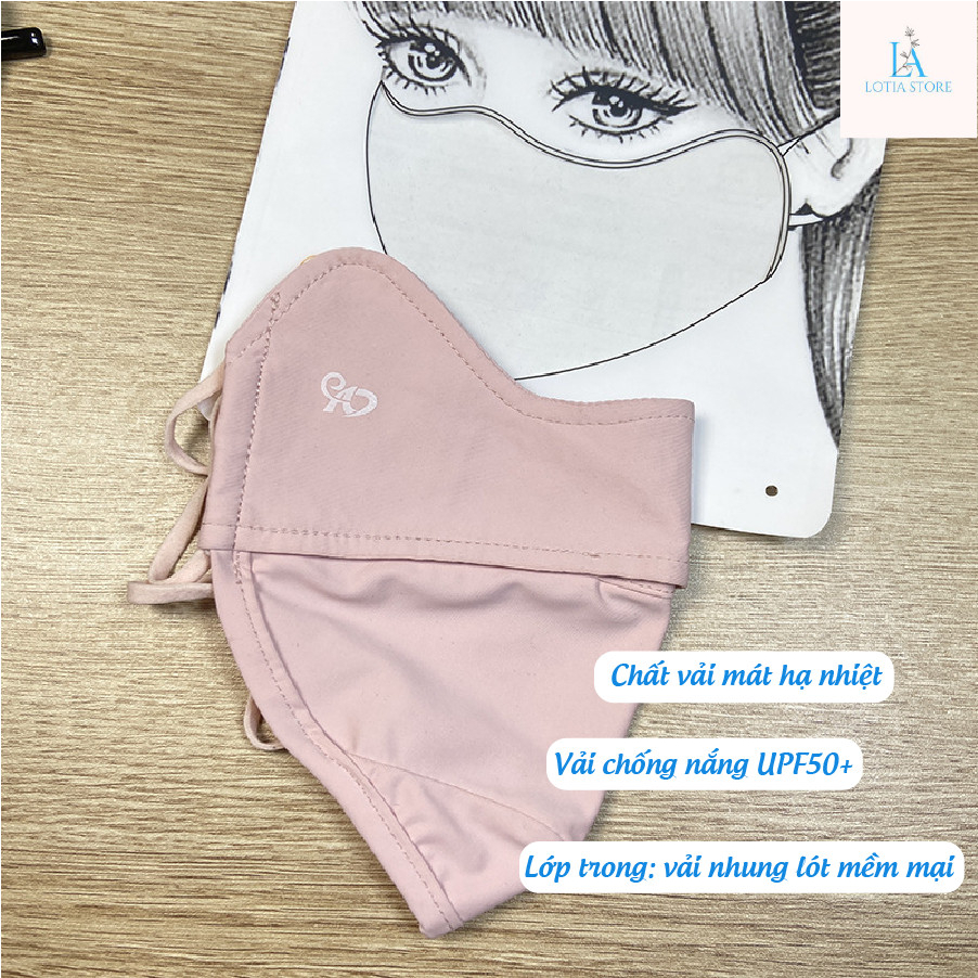 Khẩu Trang Chống Tia UV, Chống Nắng ENAIDE UPF 50+ Hàng Chính Hãng Tặng thẻ test tia UV