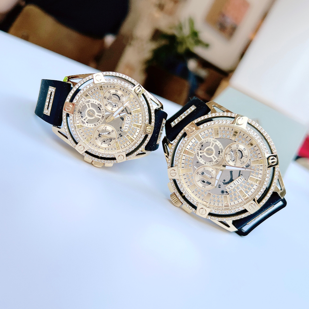 Đồng Hồ Nam Nữ Guess GW0537G2 /GW0536L3 , Dây Cao Su, Size 39/48mm