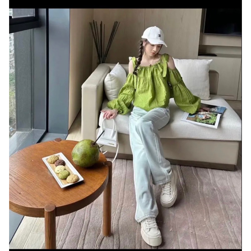 Áo xốp gân hở vai TTA866