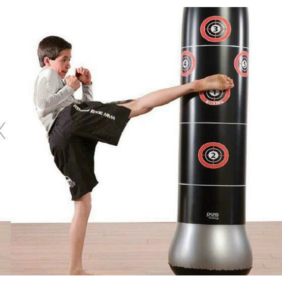 Bao trụ đấm bốc tự cân bằng 160cm đường kính 46cm tặng kèm bơm hơi  BINSOTRE766